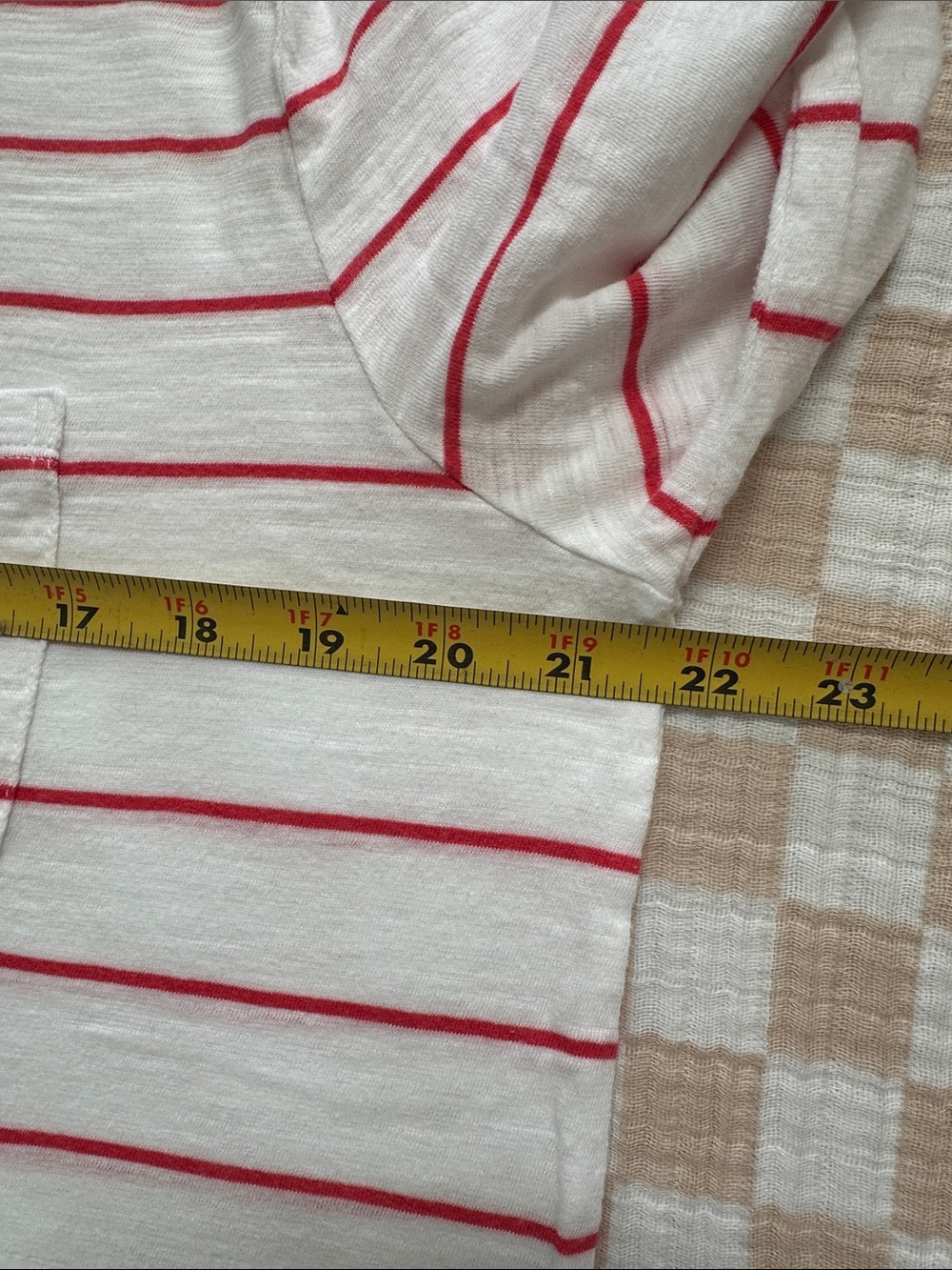 Banana Republic Women’s Malibu Tee Crew Neck 3/4 Sleeved Striped in Size XL - Picture 6 of 9